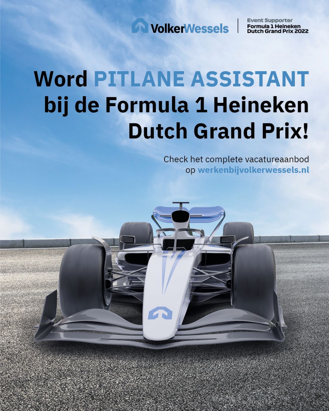 VolkerWessels zoekt collega's pitstraat Dutch Grand Prix