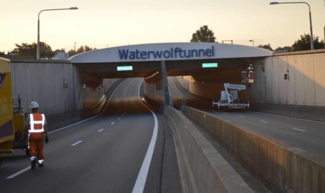 Nachtafsluiting Waterwolftunnel N201 
