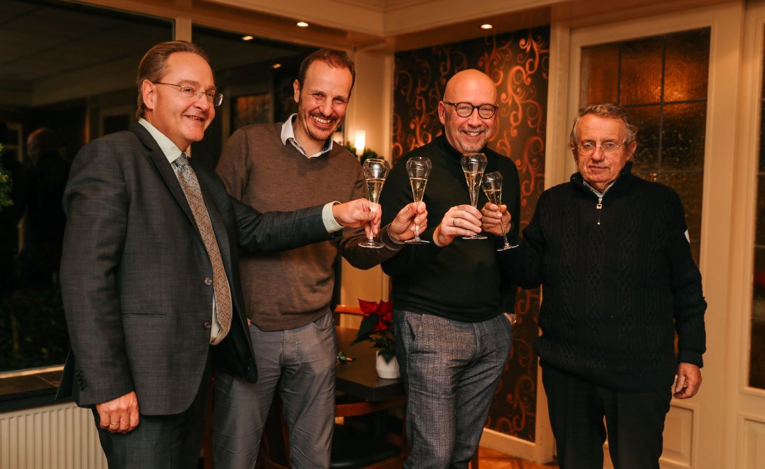  David Dreese (Amrâth Hôtels), Michiel Heijligers (AHM Holding), Luc van Bussel (AHM Holding)  en Giovanni van Eijl (Amrâth Hôtels)