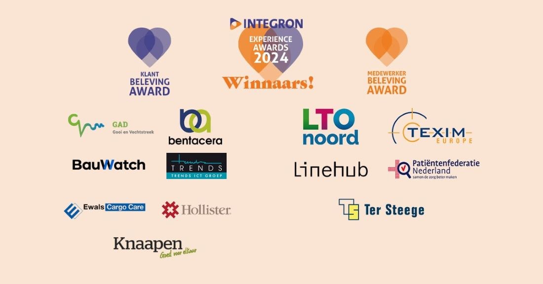 Integron Beleving Awards 2024: Dit zijn de meest klant- en medewerkergerichte organisaties